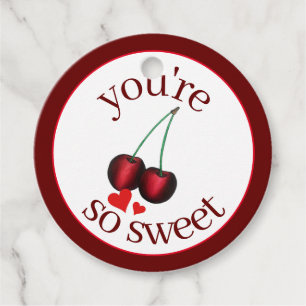 You're So Sweet Ripe Red Cherry Cherries Fruit Favour Tags