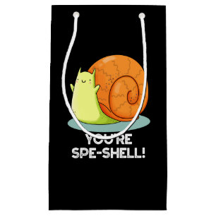 You're Spe-shell Funny Snail Pun Dark BG Small Gift Bag