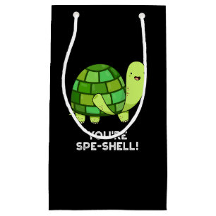 You're Spe-shell Funny Tortoise Pun Dark BG Small Gift Bag