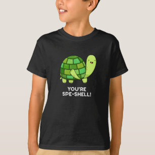 You're Spe-shell Funny Tortoise Pun Dark BG T-Shirt