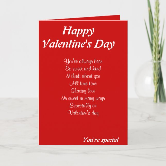 You're special Valentine's day cards (Front)