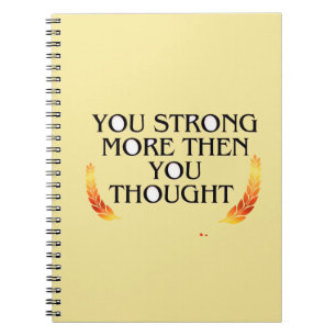 You're Stronger Than You Think – Elegant Gold Moti Notebook