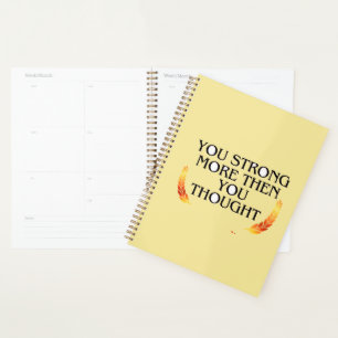 You're Stronger Than You Think – Elegant Gold Moti Planner