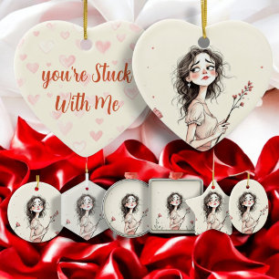 You're Stuck With Me Ceramic Tree Decoration