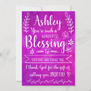 You're such a WONDERFUL blessing FULLY EDITABLE! Card