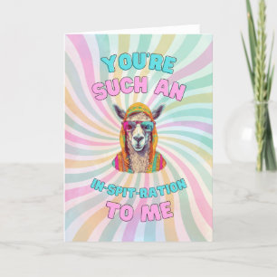 You're Such An In-spit-ration! Thank You Card