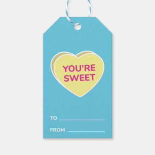 You're Sweet Conversation Heart Valentines Day Gift Tags