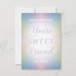 You're Sweet Friend Pastel Ombre School Valentine Invitation