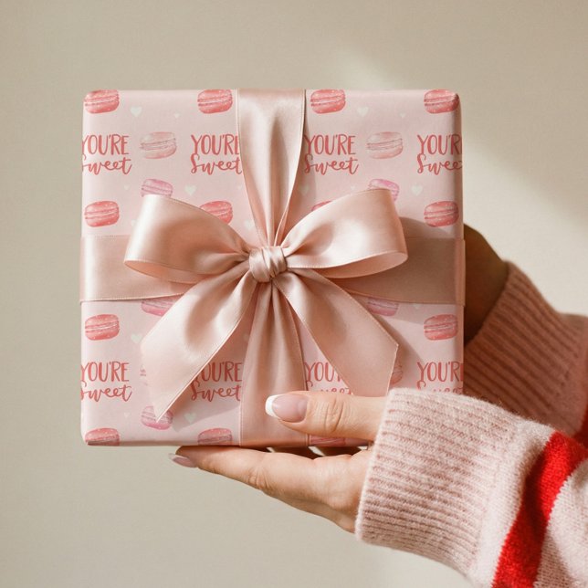 You're Sweet Happy Valentine's Day Macaron Cookies Wrapping Paper (You're Sweet Happy Valentine's Day Macaron Cookies Wrapping Paper)