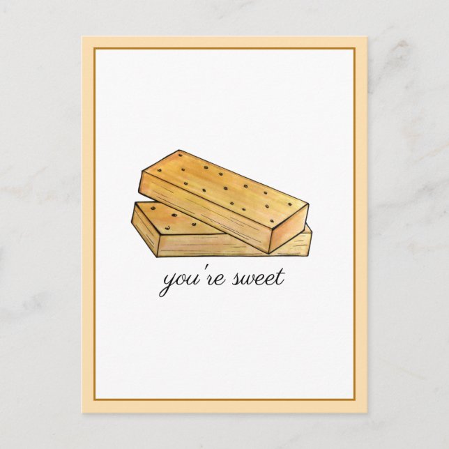 You're Sweet Scottish Shortbread Biscuits UK Food Postcard (Front)