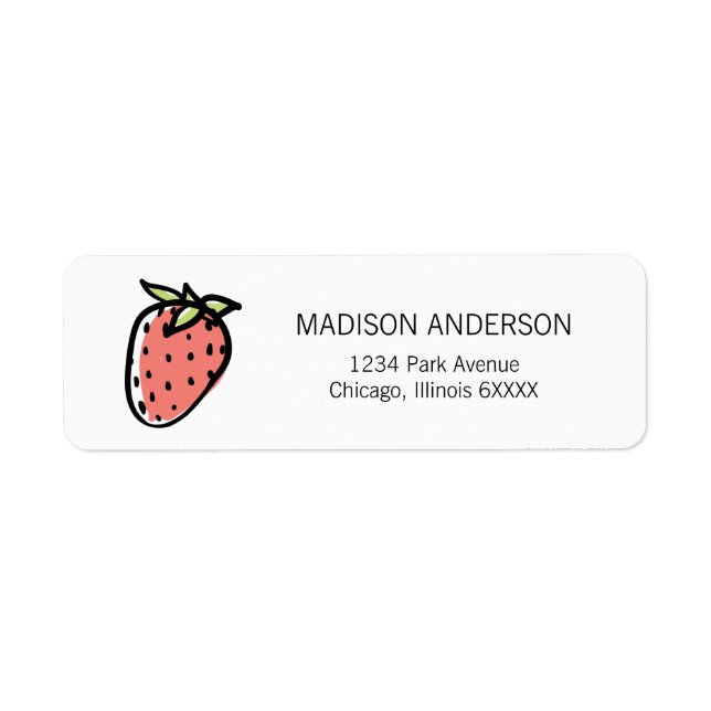 You're Sweet Strawberry Valentine Address Labels (Front)