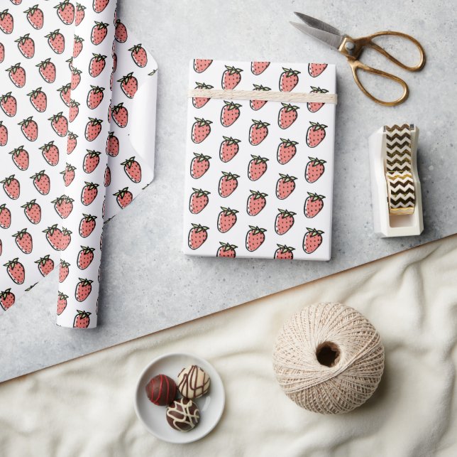 You're Sweet Strawberry Valentine Wrapping Paper (Crafts)