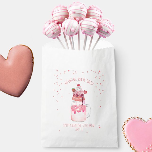 You're Sweet Valentine Candy Love Milkshake Favour Bags (Creator Uploaded)