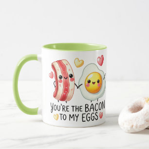 You're the Bacon to my Eggs — Cute Food Pun Couple Mug