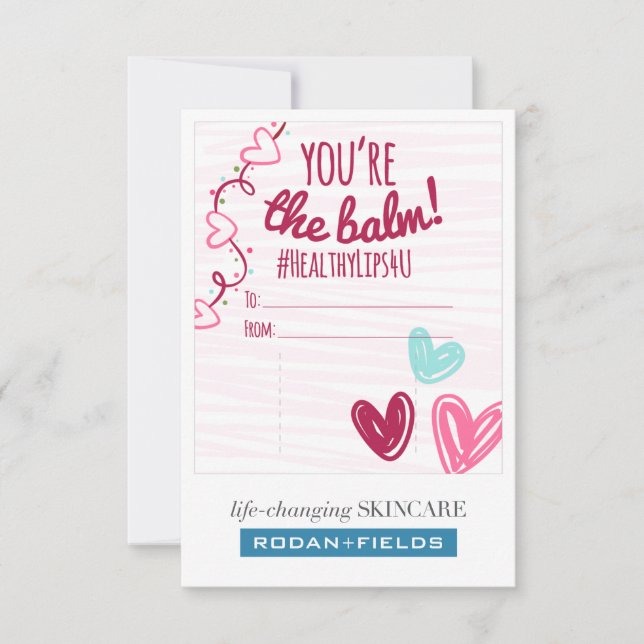 "You're the balm" Chapstick Card for R + F (Front)