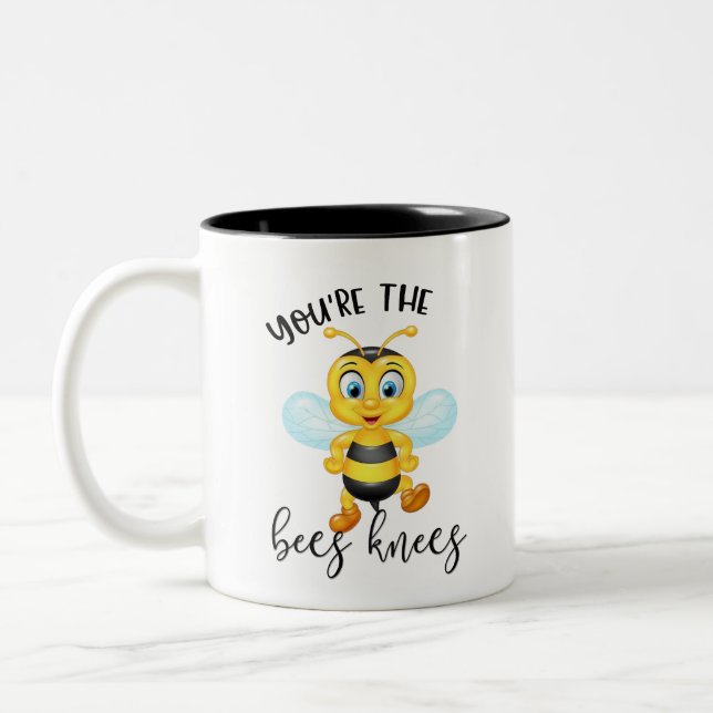 You're The Bees Knees | Valentine's Day Two-Tone Coffee Mug (Left)