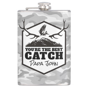You're the Best Catch Personalised Gift Hip Flask