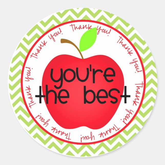 You're The Best Classic Round Sticker (Front)