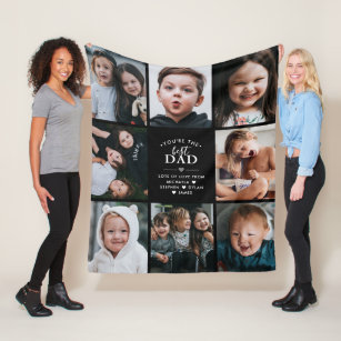 You're The Best Dad/Daddy/Papa/Other 8-Photo Fleece Blanket