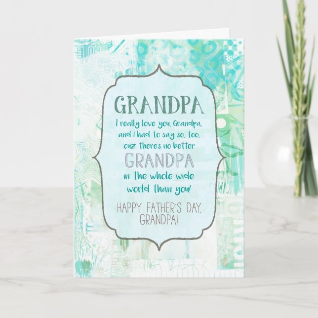 You're the Best Grandpa Father's Day Card (Front)