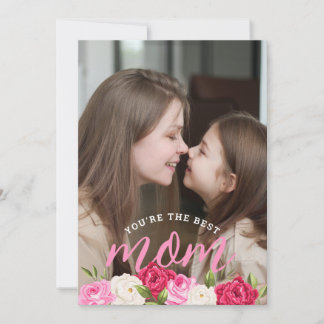 You're the Best, Mum Elegant Blooming Roses Holiday Card