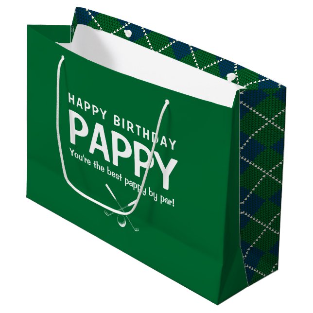 You're The Best Pappy By Par Birthday Gift Bag (Front Angled)