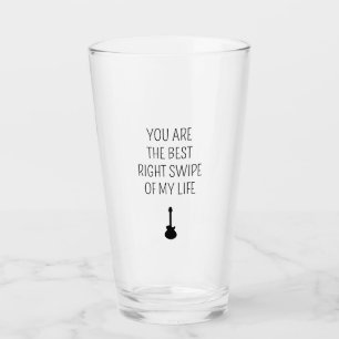You're the best right swipe of my life Valentine's Glass