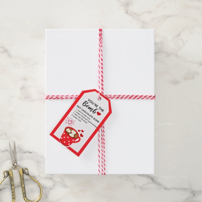 You're the Bomb, Hot Cocoa Bomb Tag (With Twine)