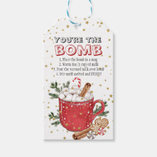 You're the Bomb Tag, Hot Cocoa Bomb Tag, Chocolate Gift Tags