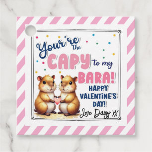 You're the Capy to My Bara" Valentine gift tag: Favour Tags