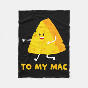 You're The Cheese To My Mac Funny Matching Couples Fleece Blanket