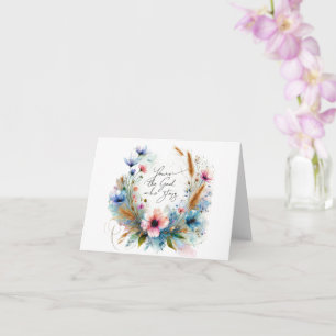 You're the God who Stays, watercolor floral Card