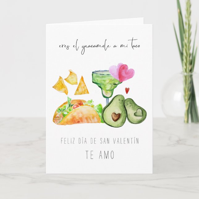 You're The Guacamole to My Taco | Valentine's Holiday Card (Front)