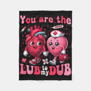 You're The Lube To My Dub Cvicu Nurse Valentine Ca Fleece Blanket