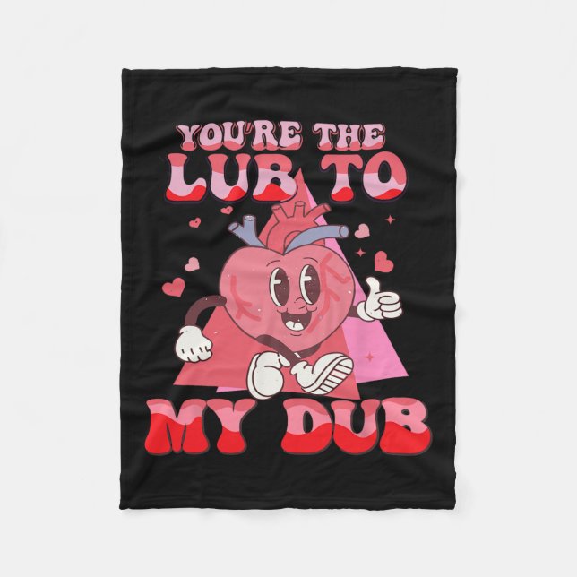 You're The Lube To My Dub Cvicu Nurse Valentine Ca Fleece Blanket (Front)