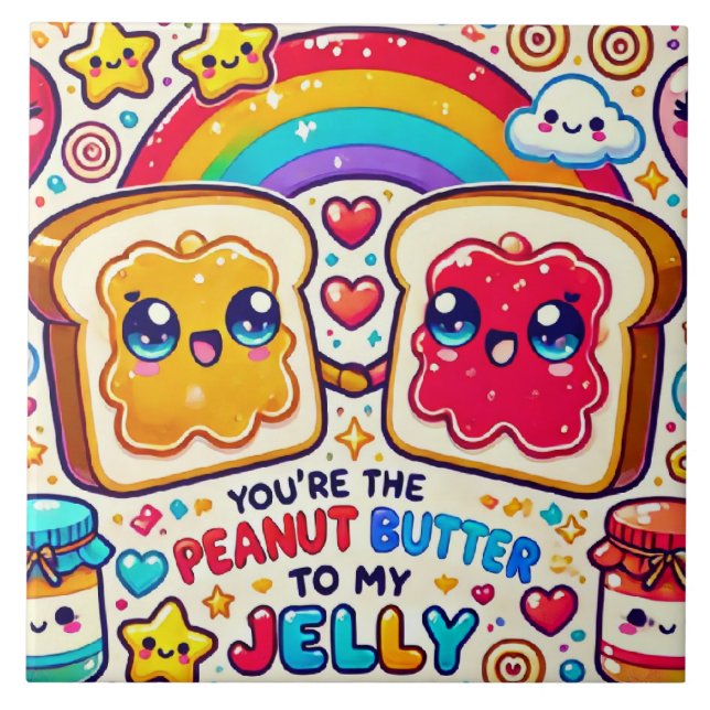 You're the Peanut Butter to my Jelly Tile (Front)
