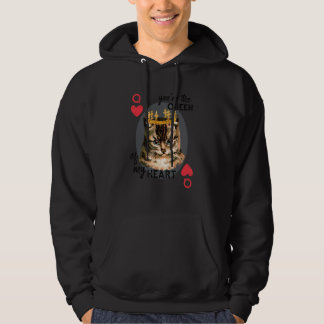 You're The Queen Of My Heart  Red Heart Cat Mum Cr Hoodie