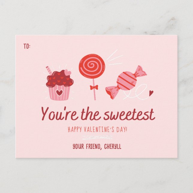 You're The Sweetest Valentines Day Card (Front)