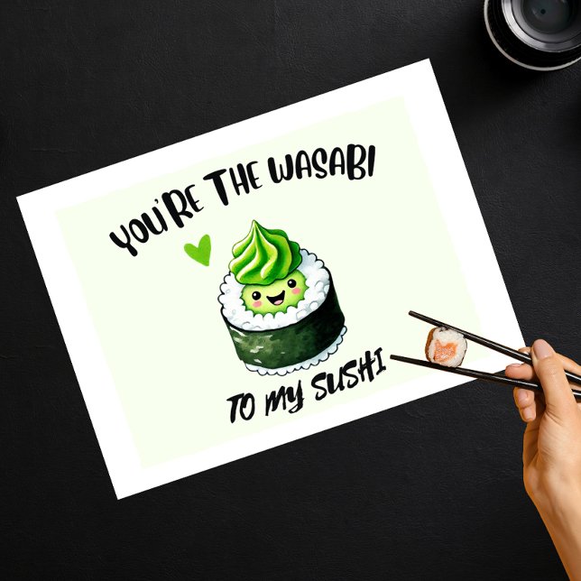 You're the WASABI to my SUSHI - Cute & Quirky Post Postcard (Creator Uploaded)