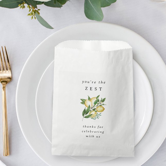 You're the Zest Lemon Bridal Shower Favour Bags (Creator Uploaded)