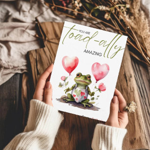 You're Toad-ally Amazing Fun Valentines Day Holiday Card