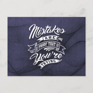 You're Trying - Inspirational Quotes. Postcard