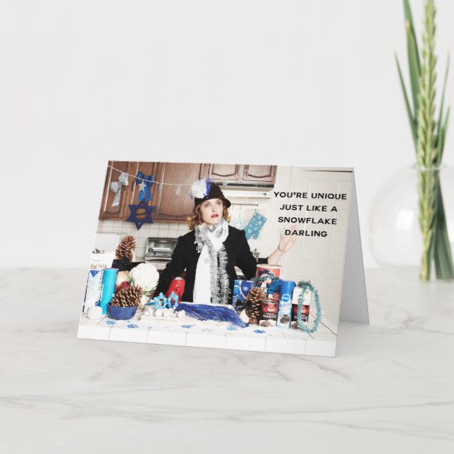 "You're Unique, Just Like a Snowflake Darling" Holiday Card (Front)