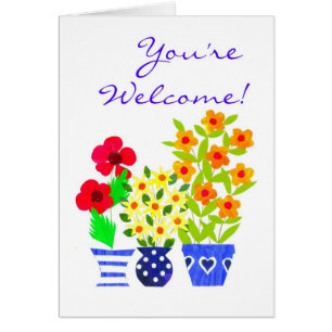 'You're Welcome' Card - Flower Power