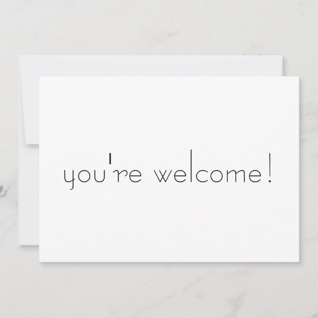 You're Welcome Cards (Front)
