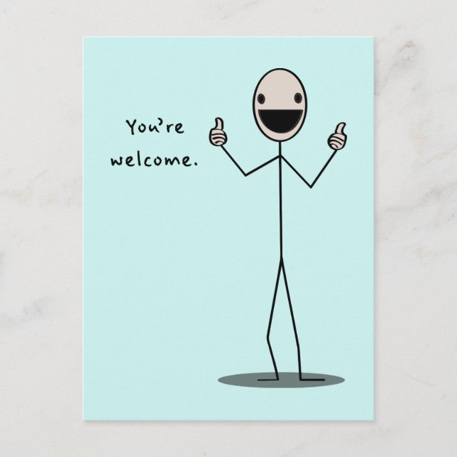 You're Welcome Postcard (Front)