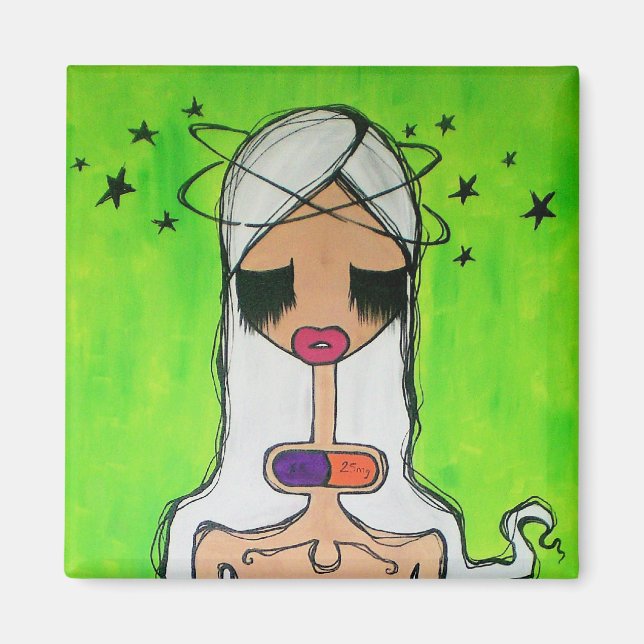 "You're Wondering Now" Square Magnet (Front)