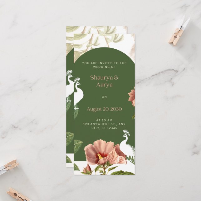 #You'reInvitedToWeddingOfShaurya&AaryaInvitation Invitation (Front/Back In Situ)