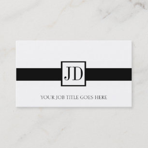 YourJobTitle Black Ribbon Pendant Match Letterhead Business Card