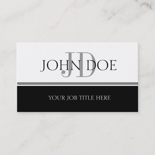 YourJobTitle S Stripe White Business Card (Front)